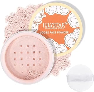 Loose Face Powder,Matte Setting Powder Oil Control,Minimizes Pores Long Lasting Waterproof Setting Powder,Loose Setting Powder for Oily Skin Translucent for Setting or Foundation, Lightweight, Matte Ultra Flawless Finish(02#Pink)