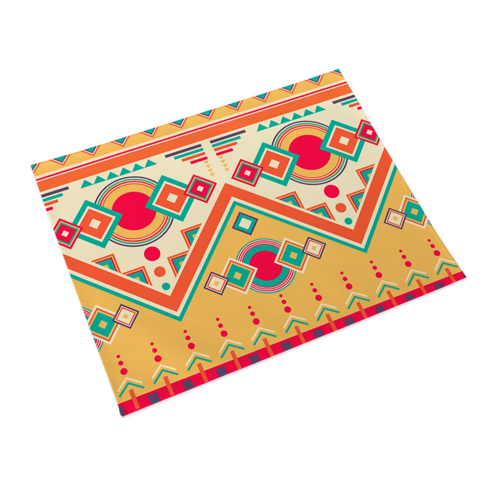 Manteles Individuales Naranja Amarillo Verde Mantel Individual Algodón y Lino Lavable Salvamanteles Individuales Resistente al Calor Bajoplatos Individuales Mesa Tapetes para Mesa 30x45cm 8 Pcs