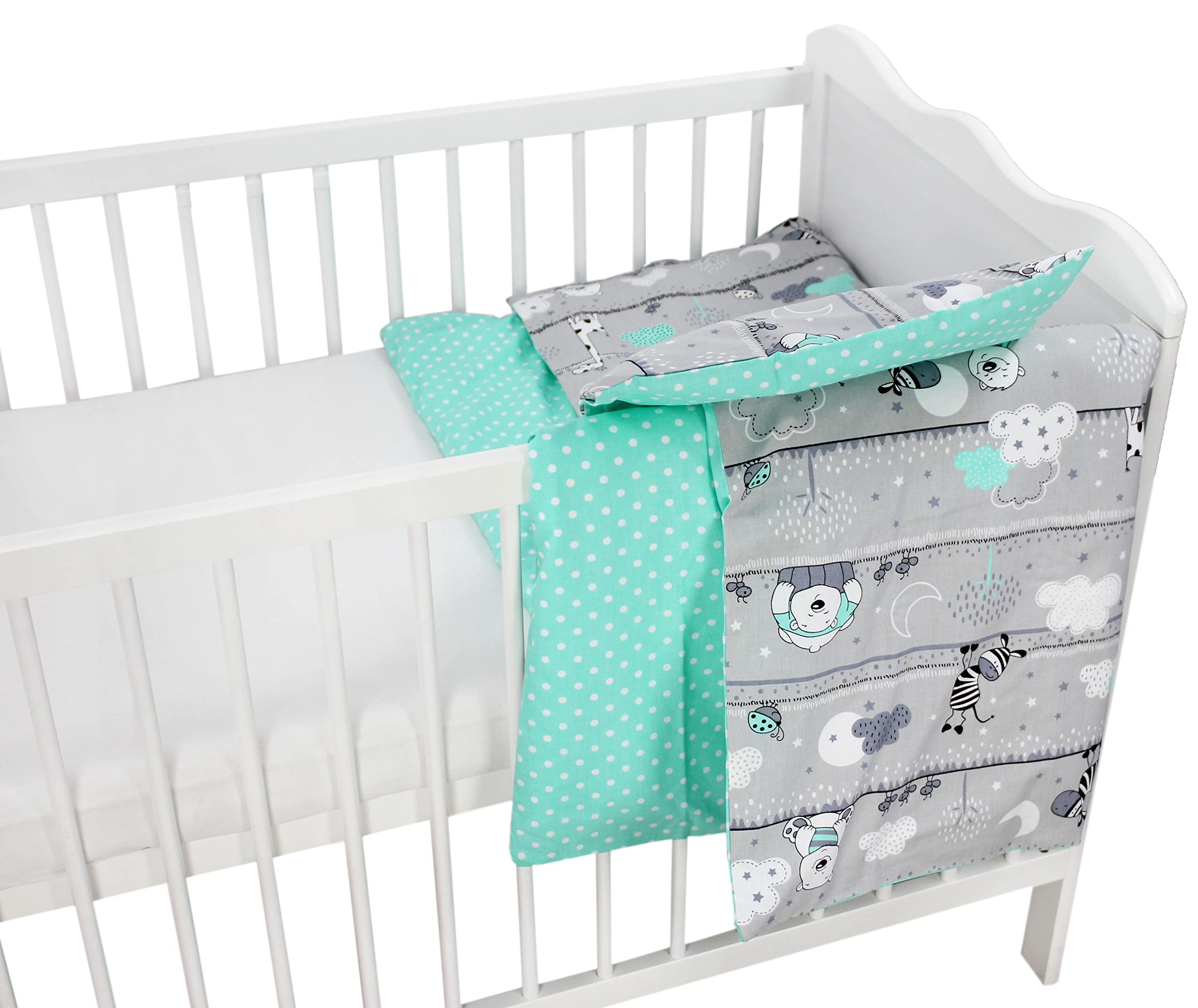 TupTam Juego de Ropa de Cama para Niños, de 2 Piezas., Conejo/Rosa/Lunares, 120x90 cm — view 187