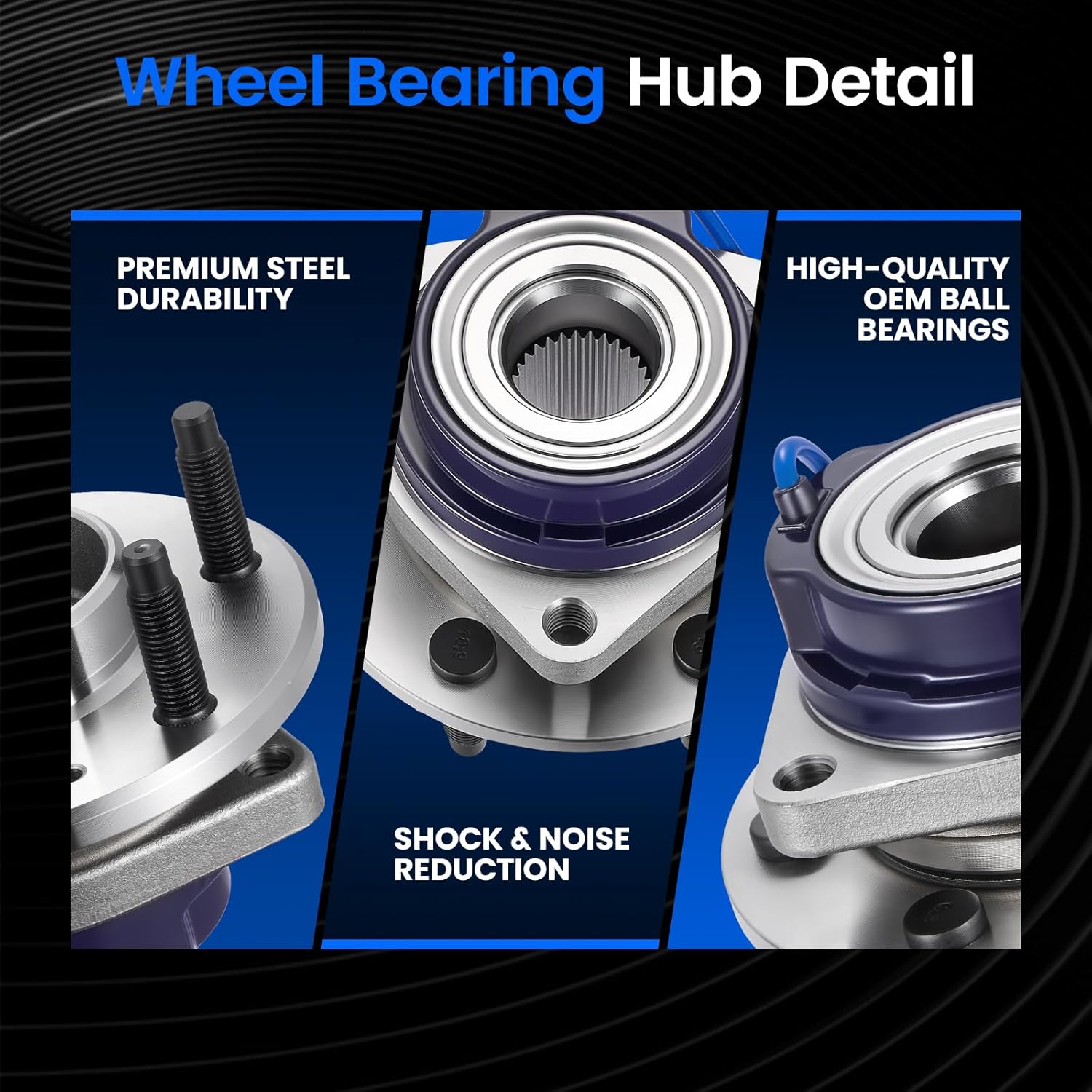 513198 Front or Rear Wheel Bearing Hub Assembly Compatible with Cadillac SRX 2004-2009 4.6L V8, AWD Models Only, 1PCS