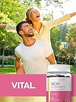 Vista 7 de Carlyle Iron Gummies for Women 60 Vegan Gummies Plus B-Complex Vitamins Grape Flavor Non-GMO, Gluten Free Supplement