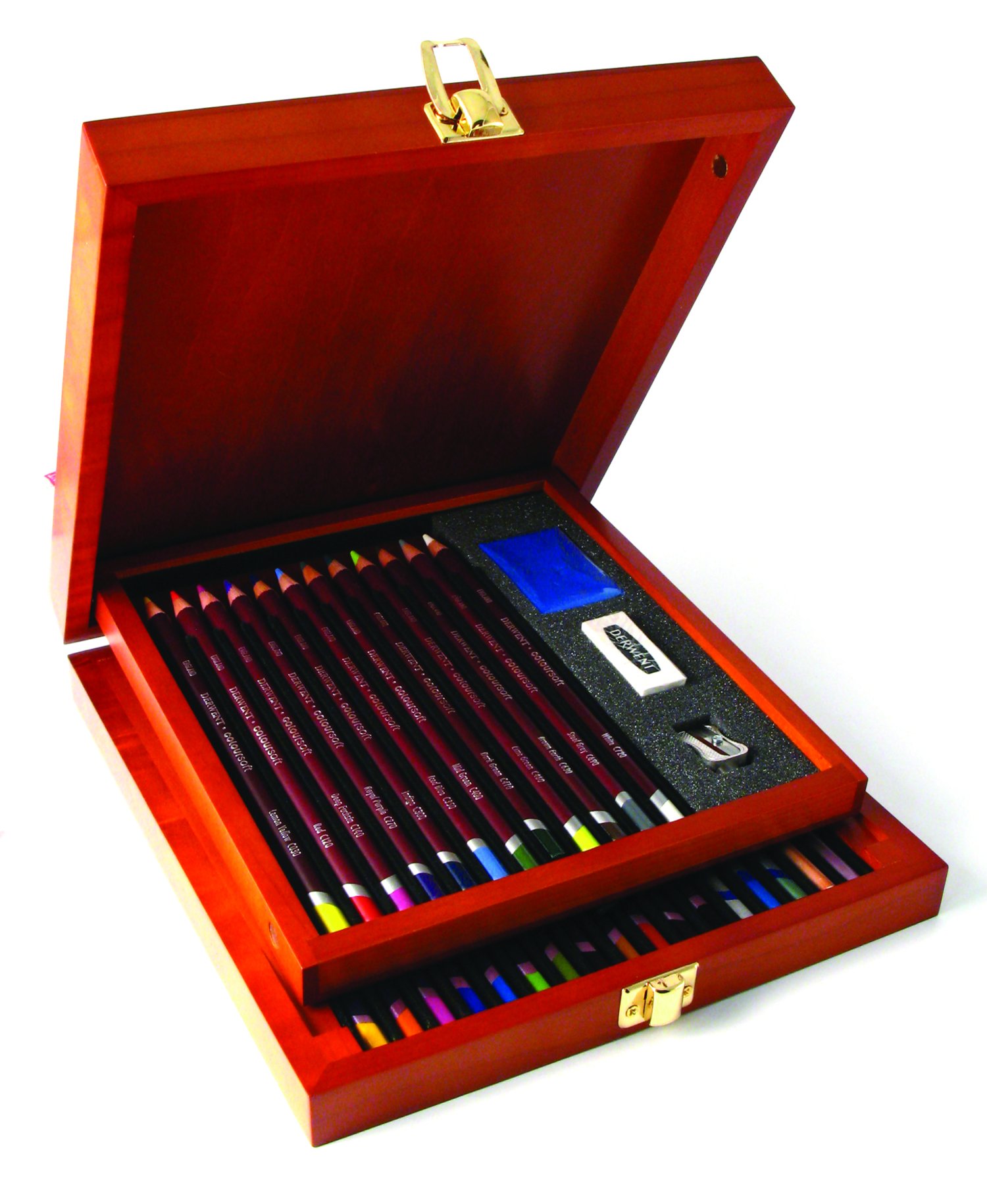 Derwent Colored Pencil Collection, Wooden Box, 32 Count (0701074)