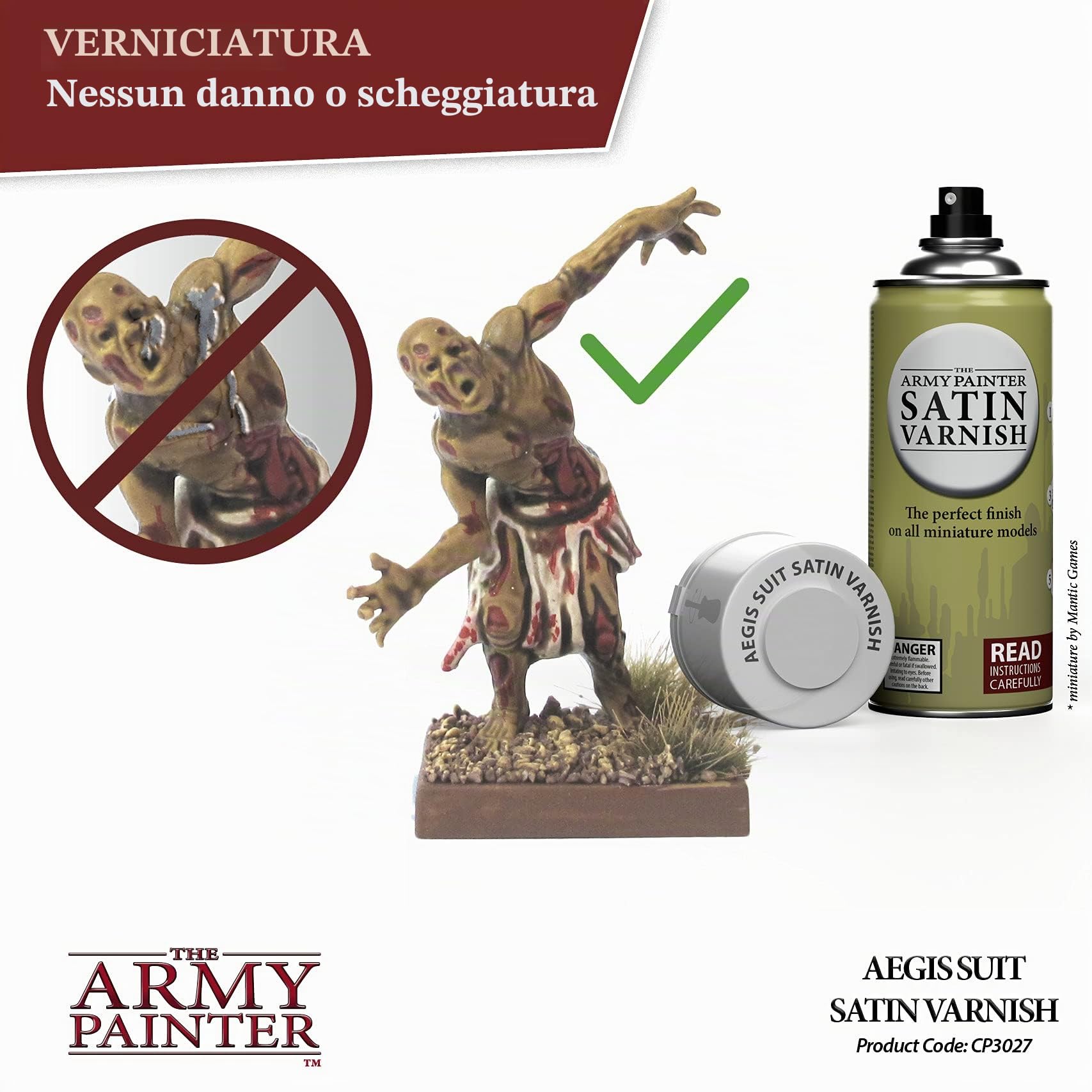 The Army Painter, Colour Primer Aegis Suit Satin Varnish, 400 ml Vernice Satinata - Vernice Modellismo Plastica per Miniature Fantasy, D&D e Warhammer