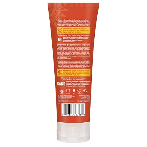 Miniatura 2 de Desert Essence Island Mango Champú y acondicionador – 8 onzas líquidas – Enriquecedor – Manteca de karité – Aceite de jojoba – Suave y sedoso –