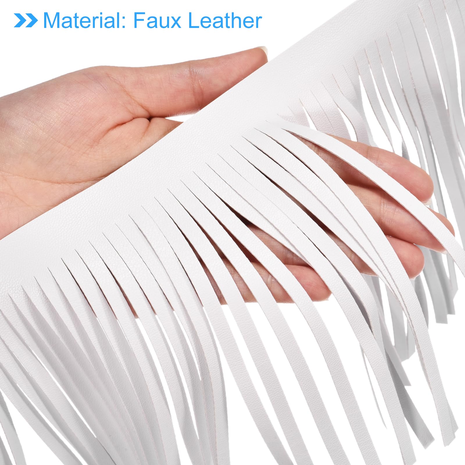 Black Tassel Trim For Sewing Sourcing Map 1 Yard (4 Inch Wide) PU Faux ...