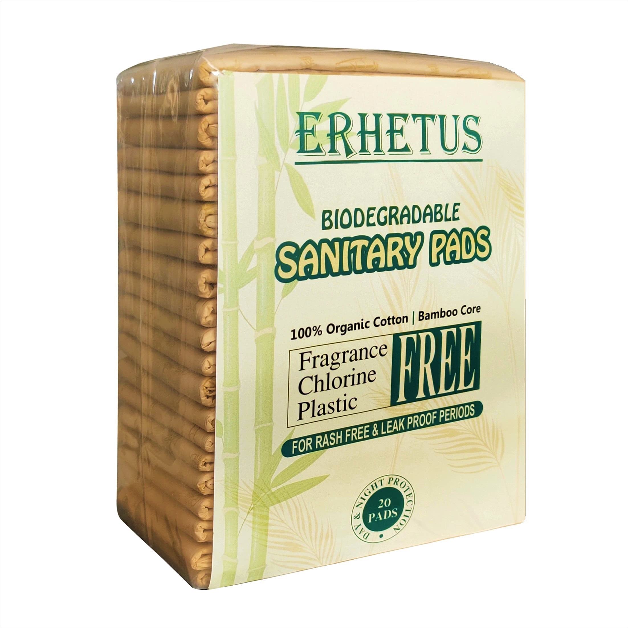 Buy ERHETUS100 Natural Sanitary Pads for Women Bamboo fiber Base