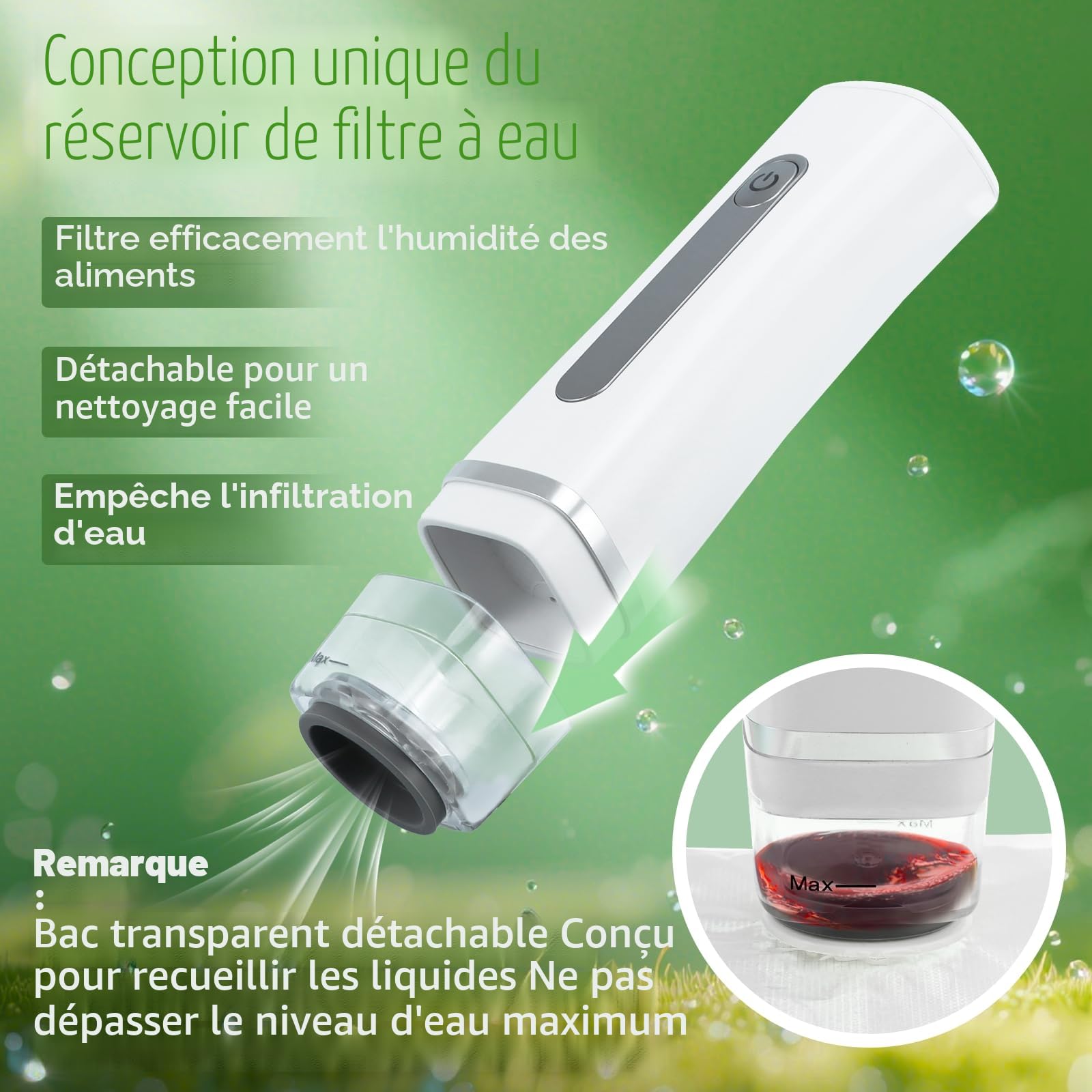 Appareil de Mise Sous Vide Compact Manuel pour Aliments,Scelleuse Portable avec 30 Unité Sachets Réutilisables | Scelleuse Mini pour Conservation,Appareil de Préservation Chef Compact