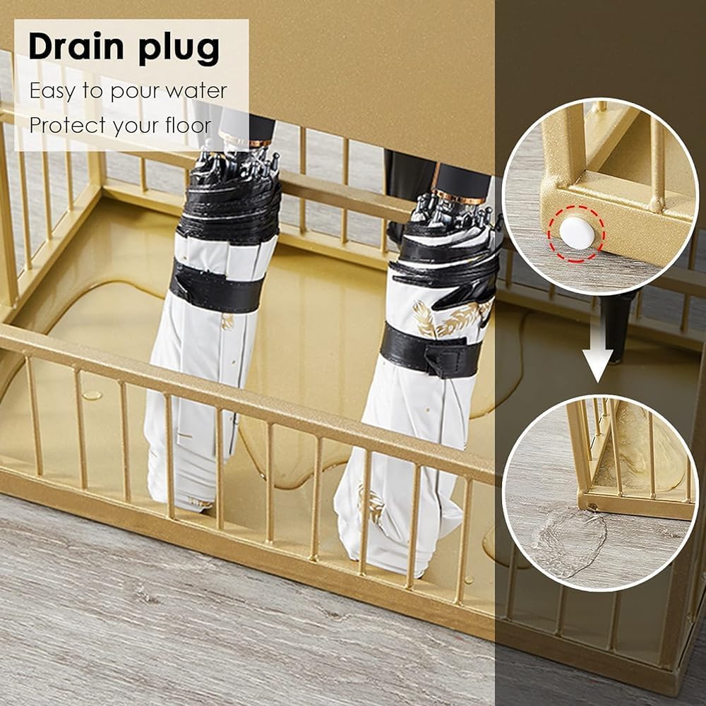 Commercial Vertical Umbrella Stand, Rectangular Metal Design, Durable Storage Rack for Umbrellas, Outdoor Patio nizer, Heavy-Duty Umbrella Holder