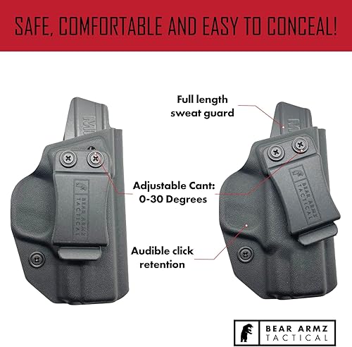 Miniatura 6 de IWB Funda Kydex compatible con Smith y Wesson M&P Shield Plus  M1.0M2.0.000  0.354 in.40 Cal 3.1 BarrelAmerican CompanyFundas de transporte ocultas