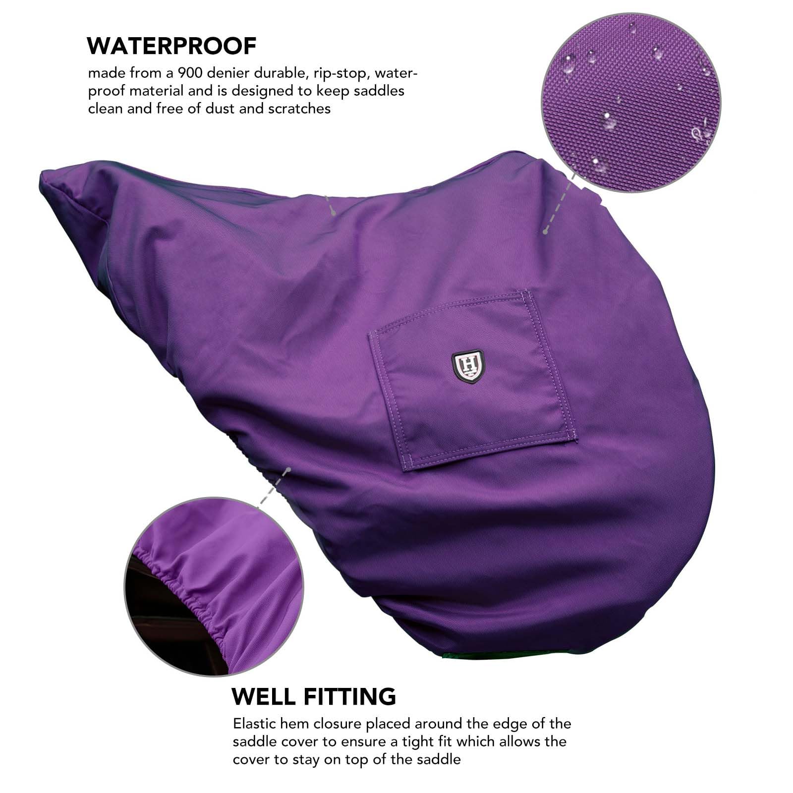 Housse De Selle Imperméable Shires ARMA - Doublure Polaire, Taille Au Choix, Noir