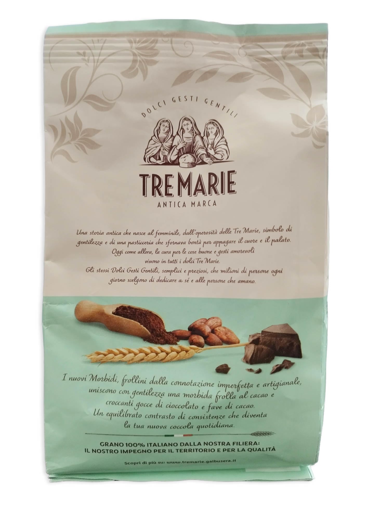 4X Tre Marie Antica Marca i Morbidi Frollini con Gocce di Cioccolato e Fave di Cacao 300g - NOVITA' 2023 [4 Confezioni]