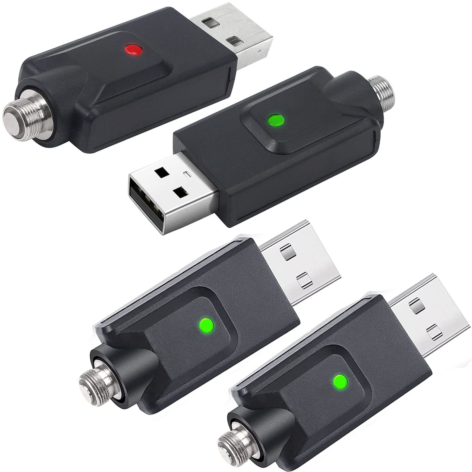 Tomsauu Smart USB Thread Charger Cable, USB Thread Cable, USB Charger Thread Portable USB with Intelligent Overcharge Protection LED Indicator - 4 PCS