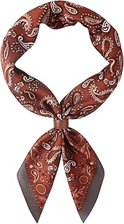 27.5 Inches Square Silk Feeling Neck Scarf for Men Necktie Silk Bandanas Pocket Square Cowboy Scarves