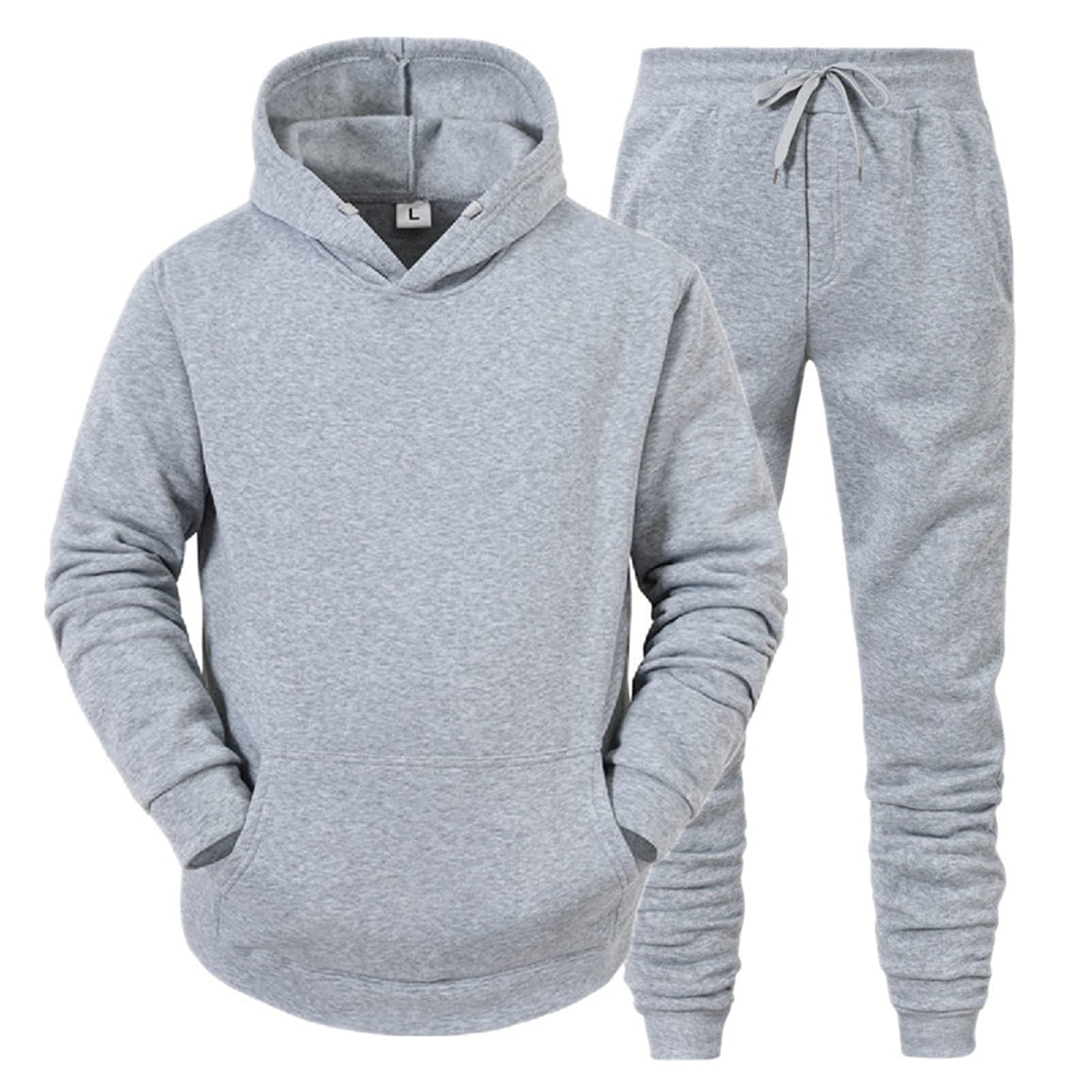 GenericMen's Tracksuits Track Suit Piece Set Long Sleeve Sweatsuits Sets  Running Joggers Sweatpants Jogging Suits Sport Hoodie Set Casual Activewear