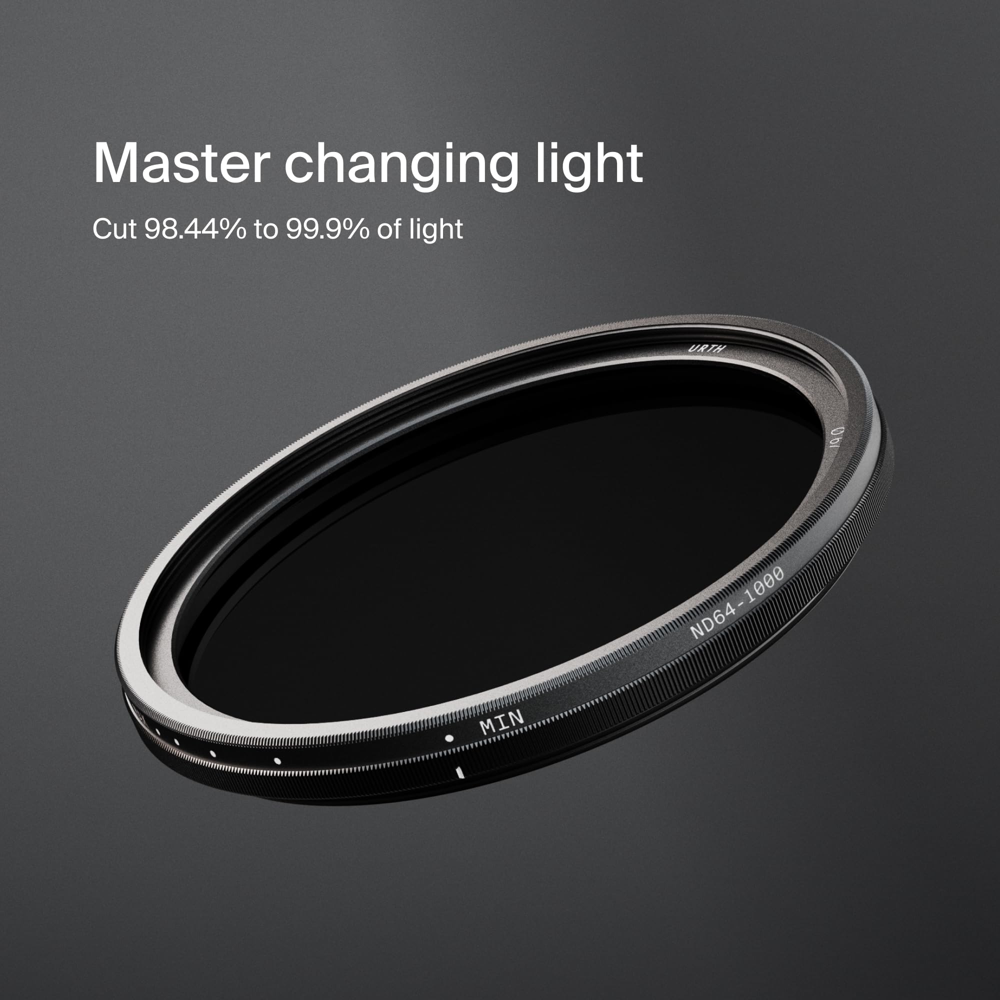 Urth 95 mm Filtro ND Variabile ND64-1000 per Obiettivo (Plus) - 6-10 Stop, Nano Rivestimento 20 Strati, HD Densità Neutra per Eccezionale Chiarezza e Fedeltà Cromatica