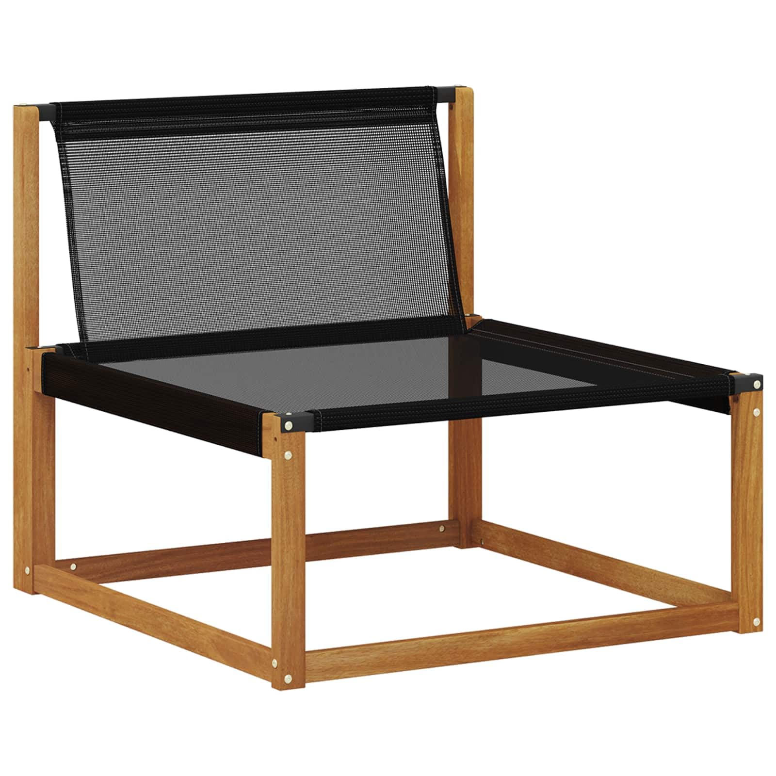Gartenmöbelgarnitur Set mit Kissen 8-teilig aus massivem Akazienholz und wetterfestem Textilene für Terrasse Balkon und Garten, inklusive Tisch, Sitzgruppen, Sofas, Stühlen