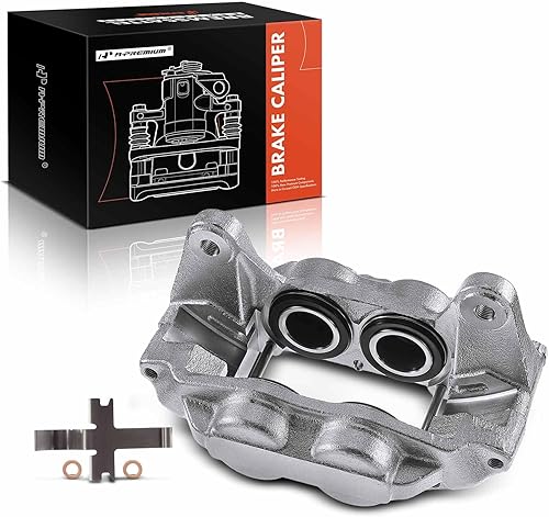 A-Premium Conjunto de pinza de freno de disco compatible con modelos Subaru seleccionados - Impreza WRXWRX TRWRX Limited 2006-2007 2.5L
