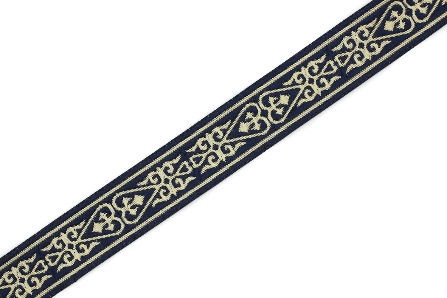 11 Yard Spool 0.86" Wide Royal Blue Celtic Heart Jacquard Ribbon Trim Woven Tape for DIY Sewing Crafting Home Decor Costume and Clothing 22068