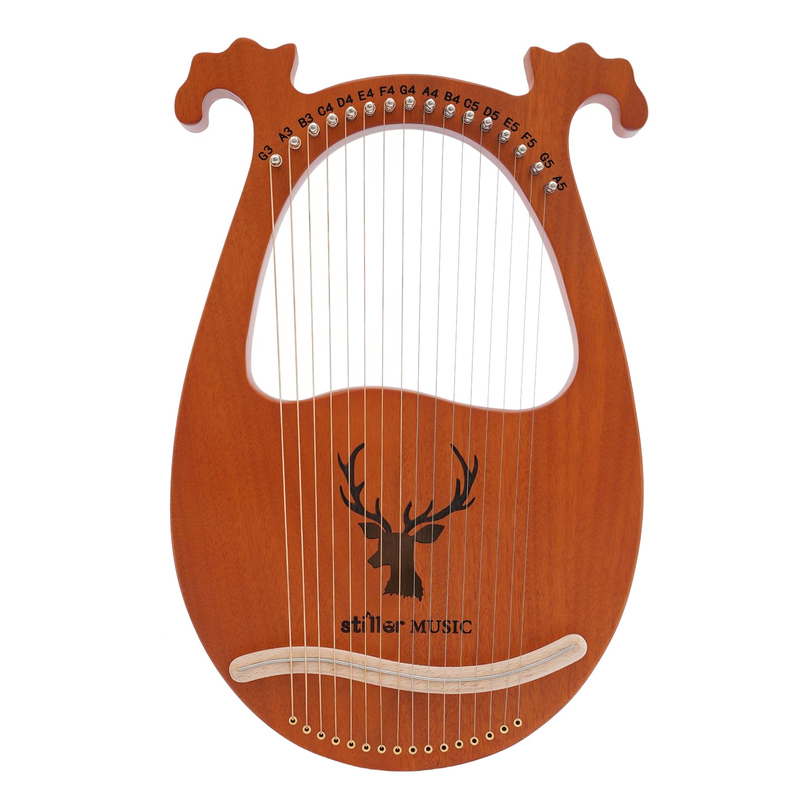 16 stringhe Lyre Harp, strumenti musicali arpa Mahogany Body con chiave a accordo, lobi, plettri (alce - giallo)