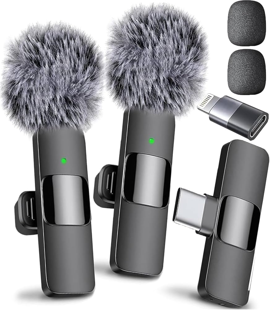 Amazon.com: Mini Mic Pro (Latest Model) - Professional Wireless Microphone for iPhone, iPad, Android, Lavalier Microphone for Video Recording - iPhone Mic Crystal Clear Recording with USB-C for Content Creators : Musical Instruments
