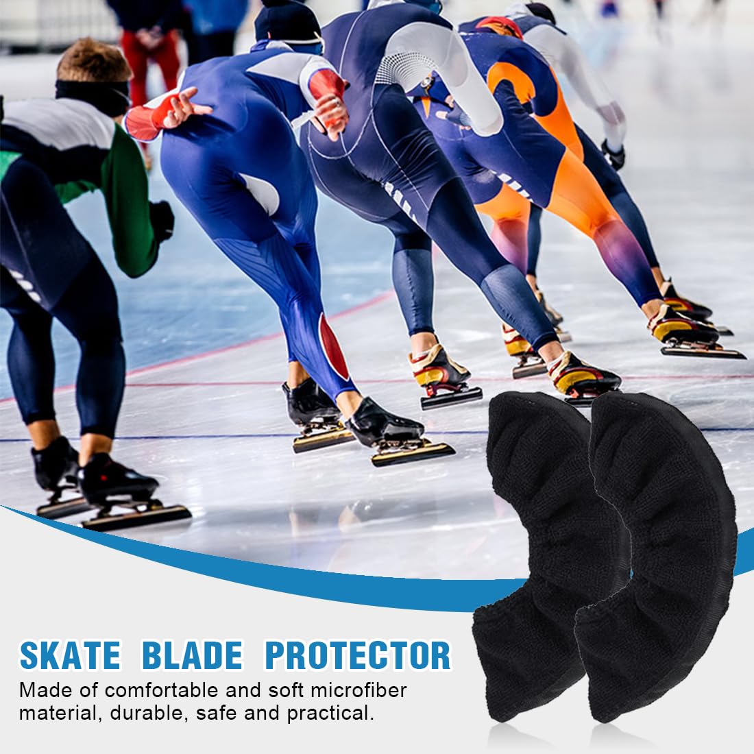 1 Paio di Calze Elastiche per Pattini da Ghiaccio per Hockey su Ghiaccio, per Uomo e Donna, Bambini, Pattini da Ghiaccio e Pattinaggio, Protezione per Pattini, Accessori per Hockey su Ghiaccio