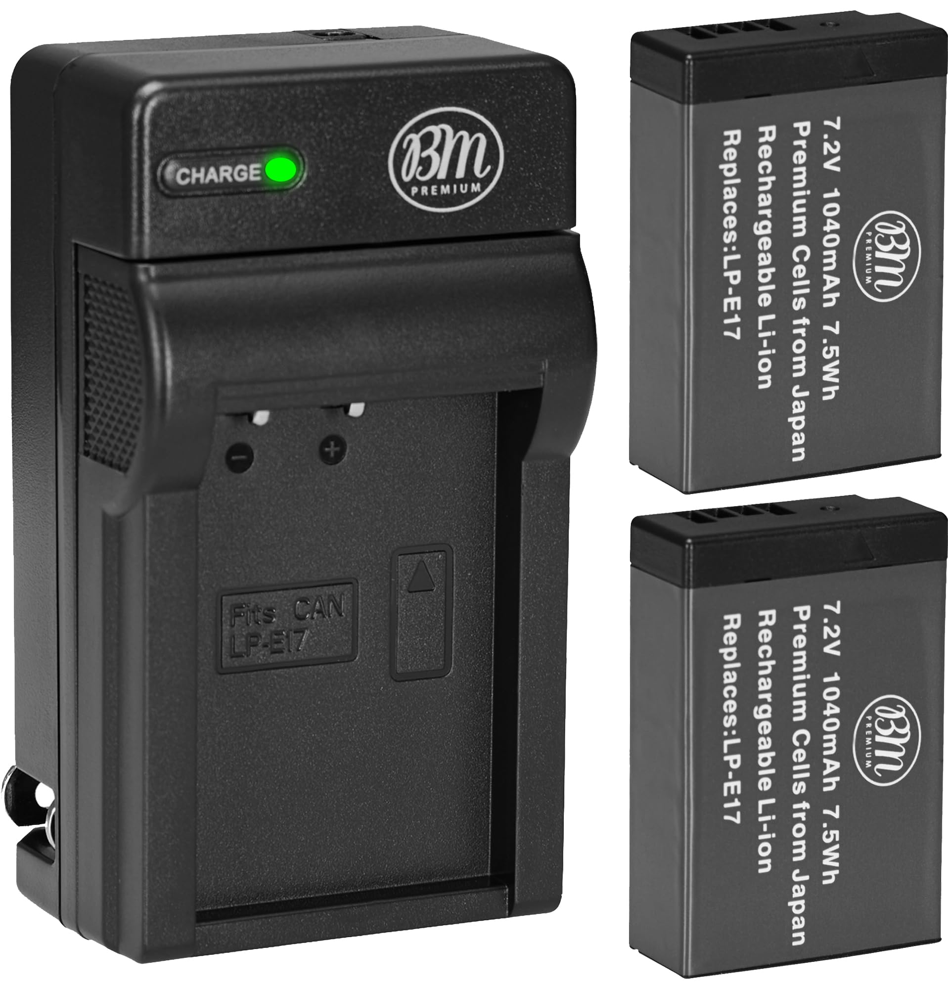 Amazon.com : BM Premium 2-Pack of LP-E17 Batteries and Battery