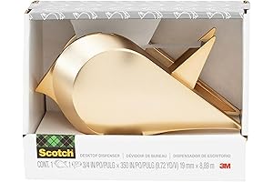 Gilded Grace: Desktop Tape Dispenser Adorned with Golden Birds