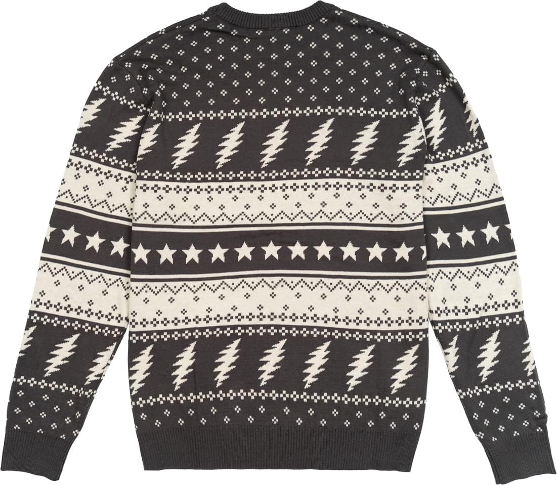 Ripple Junction Grateful Dead Christmas Sweater Dancing Bears Steal Your Face Novelty Knit Sweater Gift Officially Licensed