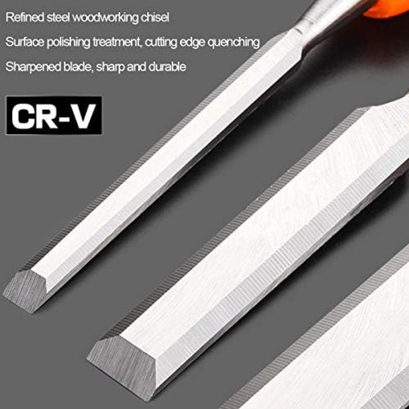 Wood Chisel Set Premium Wood Carving Chisels Sturdy Heat-Treated CR-V Alloy Blades Woodworking Tools,Cutter Head Width - 6mm,8mm,14mm,18mm,4-Piece Set,Pleasant63