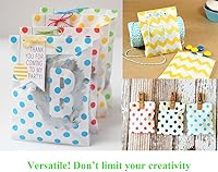 Vista 7 de Bolsas de papel biodegradables para galletas de caramelo, bolsas de regalo seguras para alimentos para botín de fiesta, golosinas de bufé, 100 Rosa