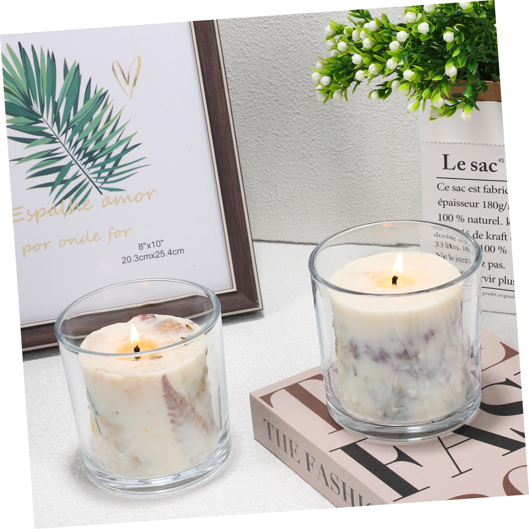 OSALADI 6Pcs Glass Candle Holders Elegant Aromatherapy Candle Cups Flower Vases for Tabletop Decor Versatile Cylinder Holders for Weddings Parties Home Ambiance