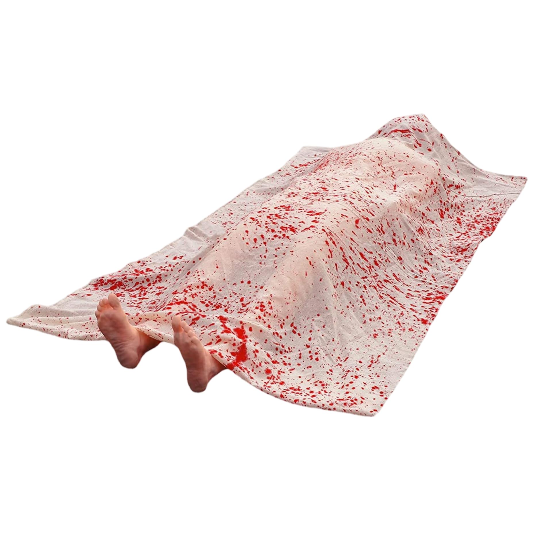 Pastoralist Red Halloween Dead Body Decorations, Halloween Decorations, Scary Dead Victim Prop Decor Inflatable Victim Prop For Haunted House Party Decor