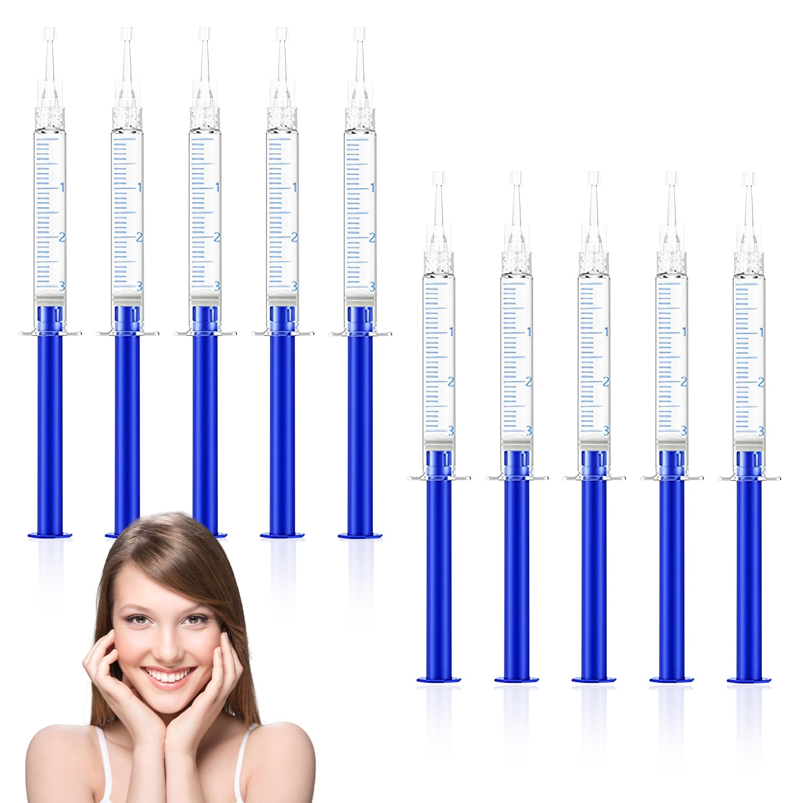 35% Teeth Whitening Gels Refills Gel 10 Pcs 3ml Teeth Whitening Gel Kit Suitable for Home, Office or Travelling,Tooth Whitener Gels for Sensitive Teeth