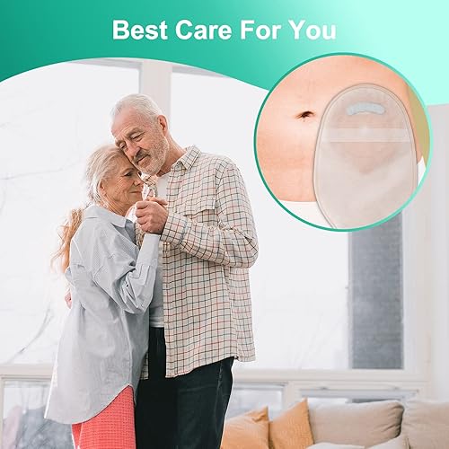 Miniatura 7 de Bolsa de ostomía de 25 piezas con cierre de abrazadera, suministros de colostomía, bolsas drenables de una pieza para el cuidado del estoma de