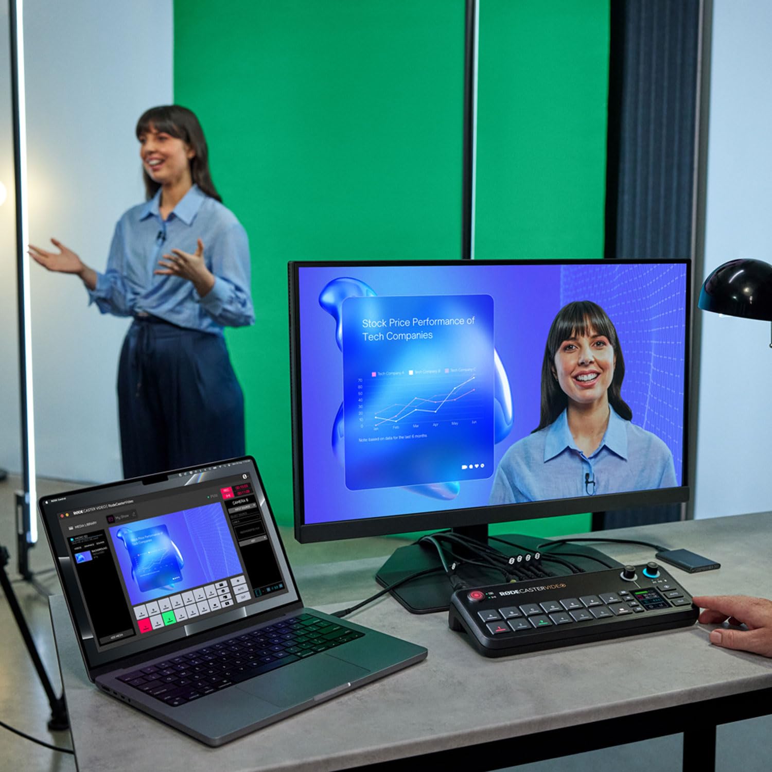 Rode Rodecaster - Console video per produzione audio e video con supporto keepdrum, colore: Argento