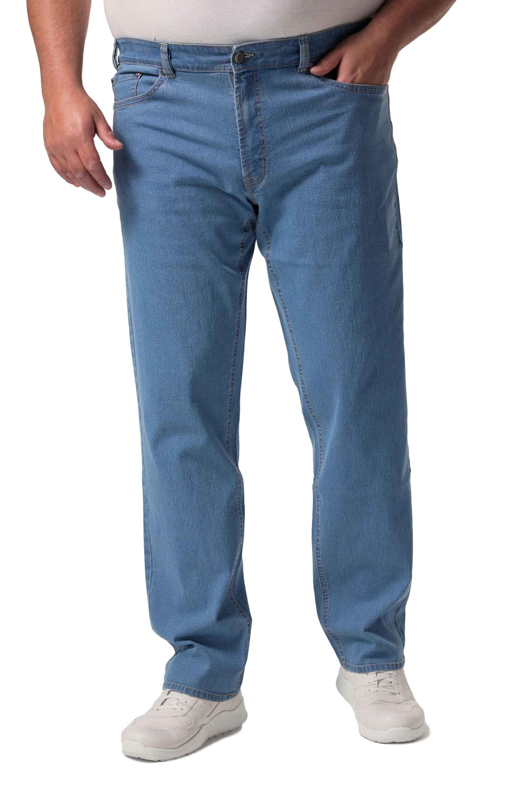 Men Plus Herren große Größen Übergrößen Menswear L-8XL Jeans, Bauchfit, Denim, Regular Fit, 5-Pocket, Colordenim 837680
