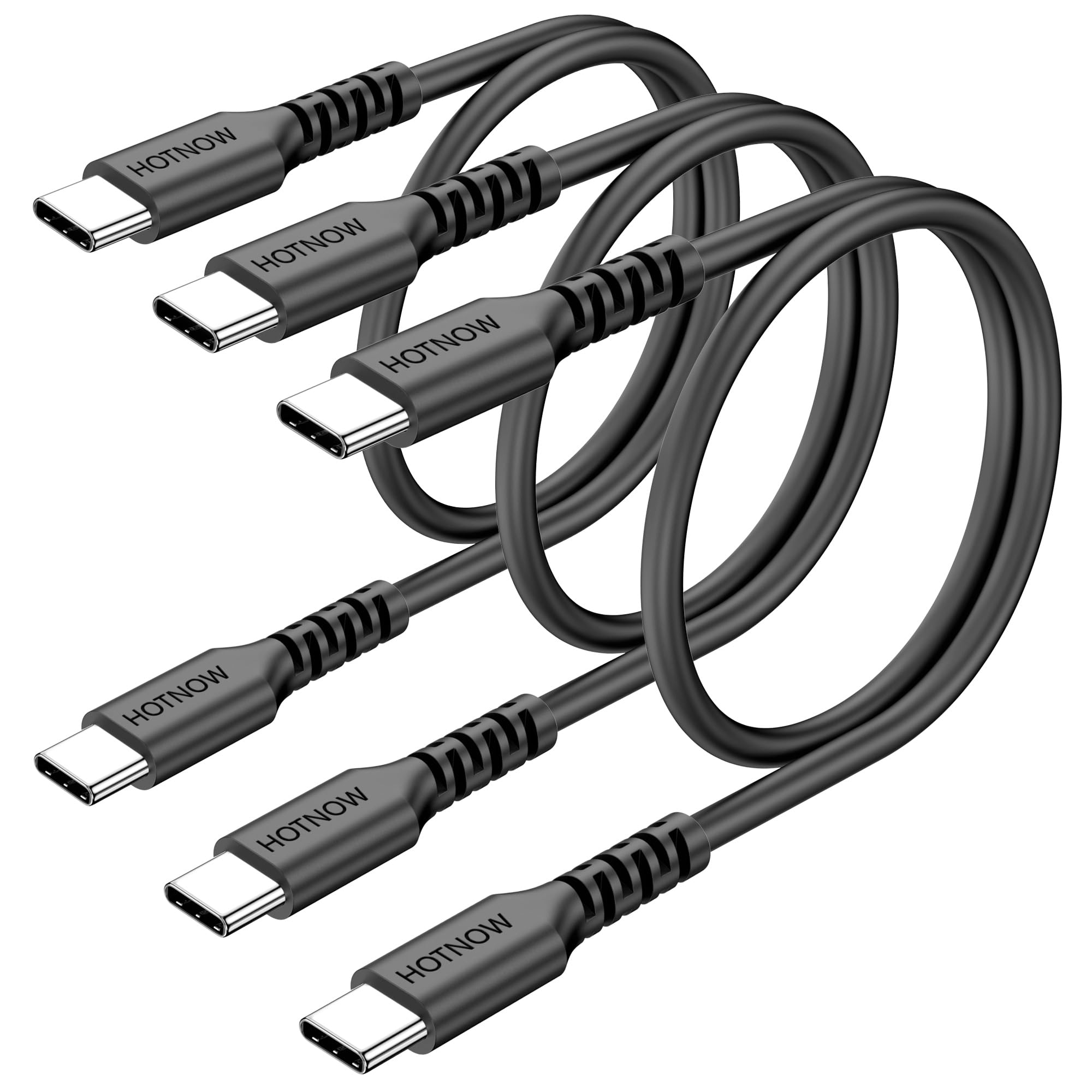 HOTNOW USB C to C Cable Short 1.5FT 3Pack, 20 inch USB-C Charger Cable 65W Fast Charging Cords for iPhone 15/16,Power Bank and USB Type C Devices
