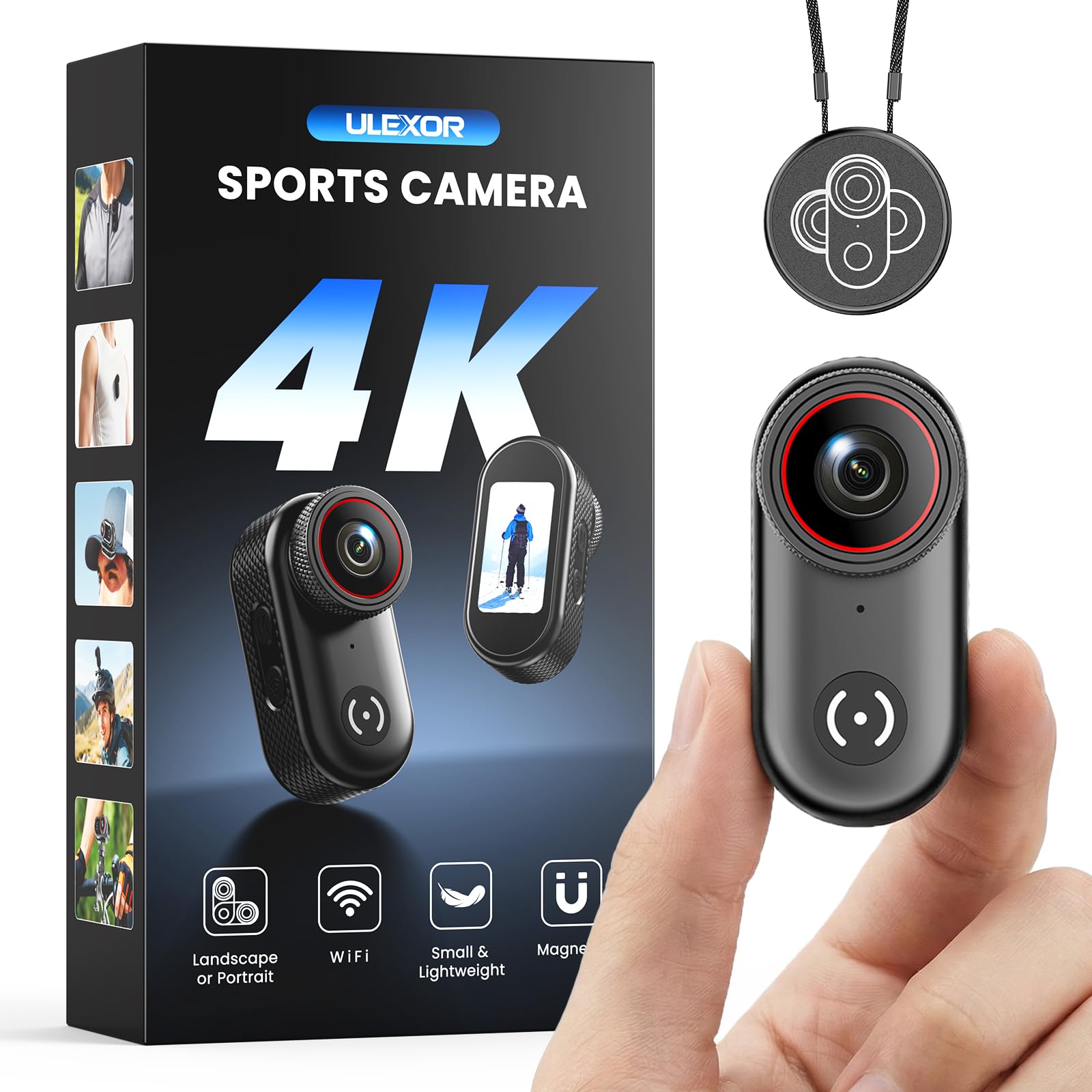 ULEXOR 4K POV Camera with 64GB Card