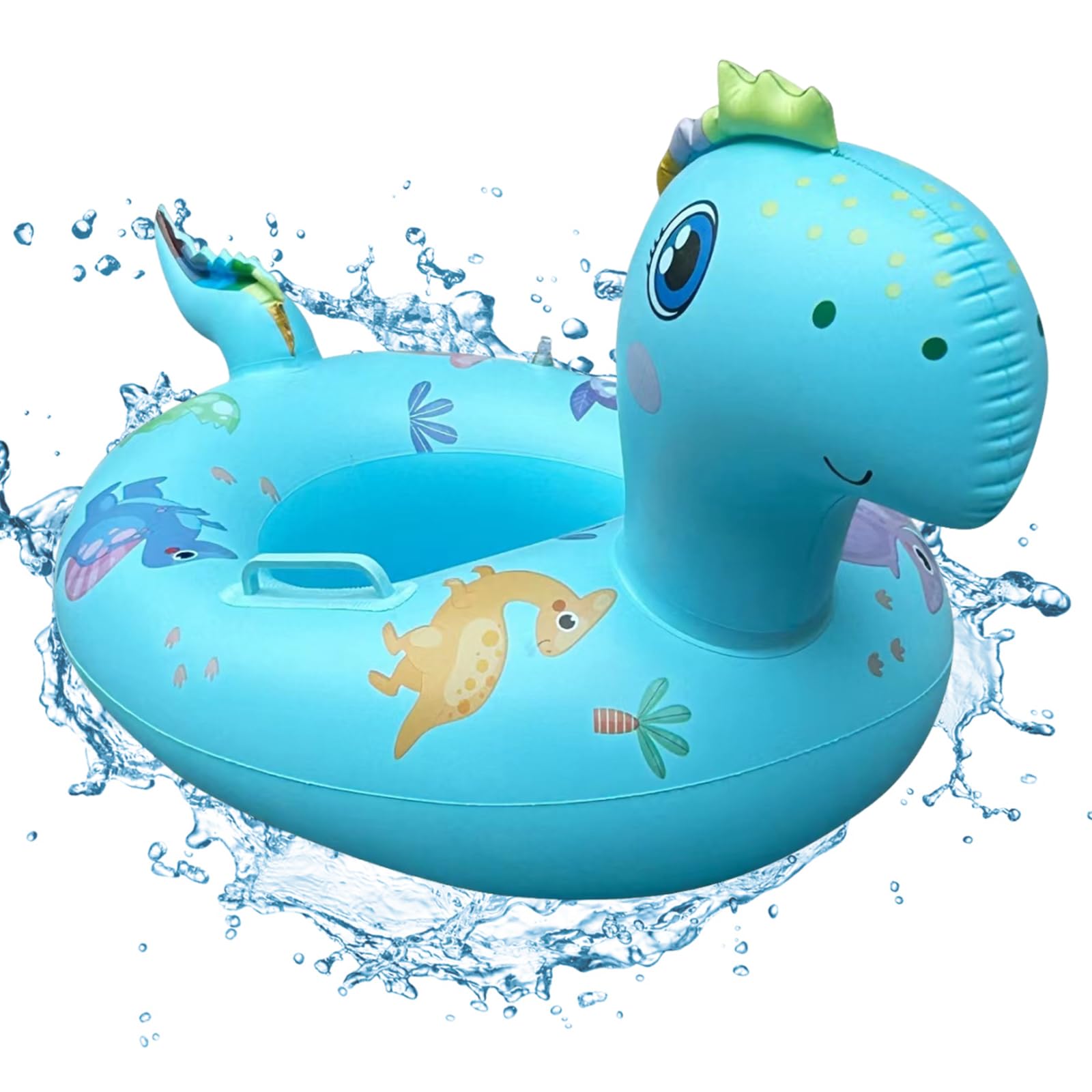SOETDERT Anillo de Natación Inflable para Bebé, Asientos de Natación para Bebés, Flotador Hinchable para Bebé, Flotador Asas en Ambos Lados, Anillo Piscina para niños de 6 a 36 Meses
