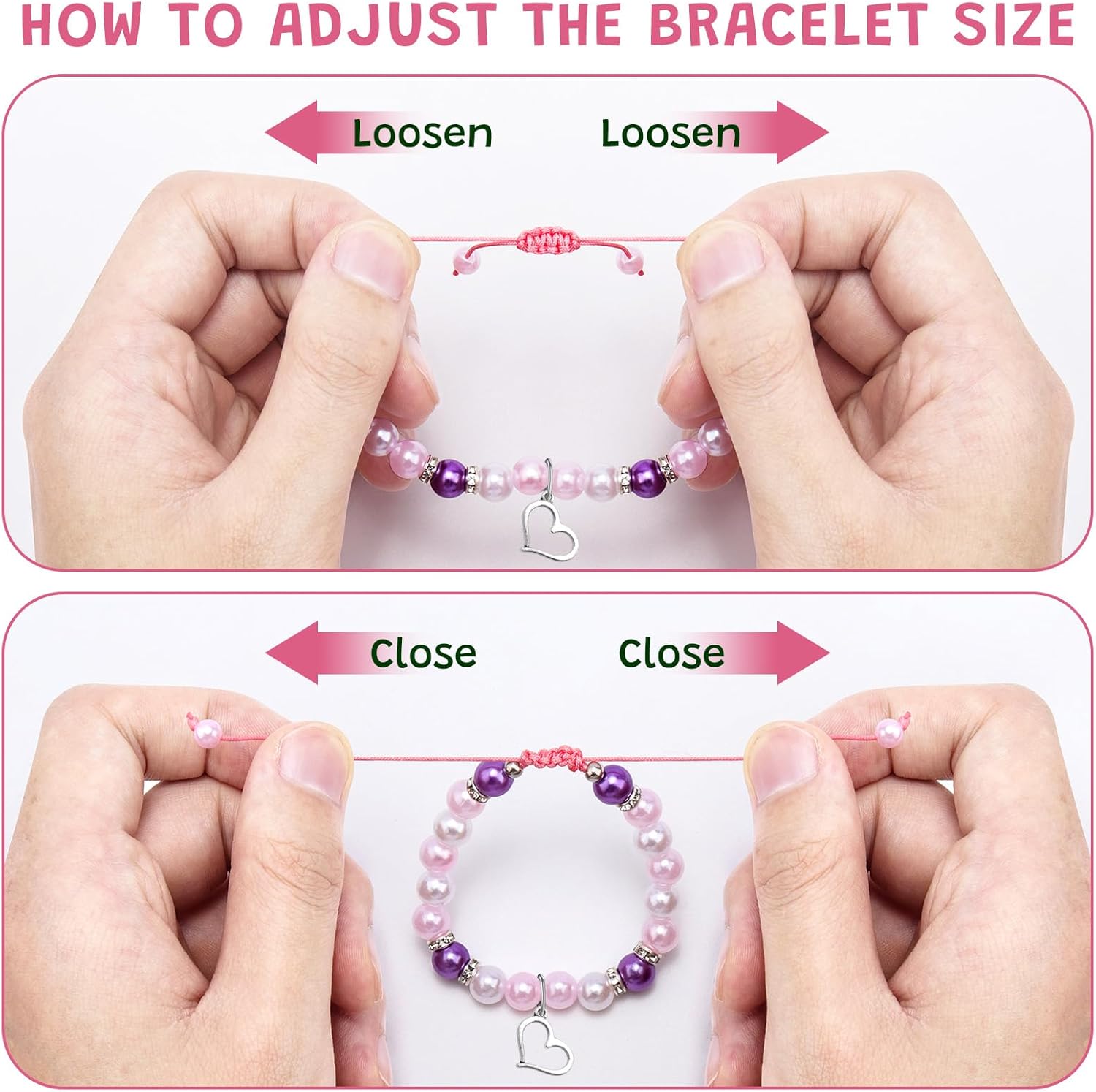 Birthday Gifts for Her Beaded Bracelet Happy Birthday Present for Daughter Granddaughter Sister Niece Her Christmas Easter Age Gifts Jewelry Bracelet with Massage Card - Image 5