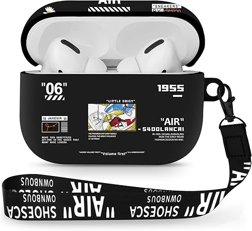 Vista 16 de Funda para Airpods Pro Air Sports Shoes, funda protectora de TPU suave resistente para Apple Airpod Pro con llavero para mujeres y hombres, azul