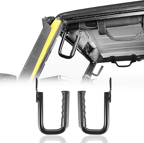 u-Box Wrangler TJ - Mango de agarre frontal de acero negro con logotipo todoterreno para Jeep TJ Wrangler 1997-2006