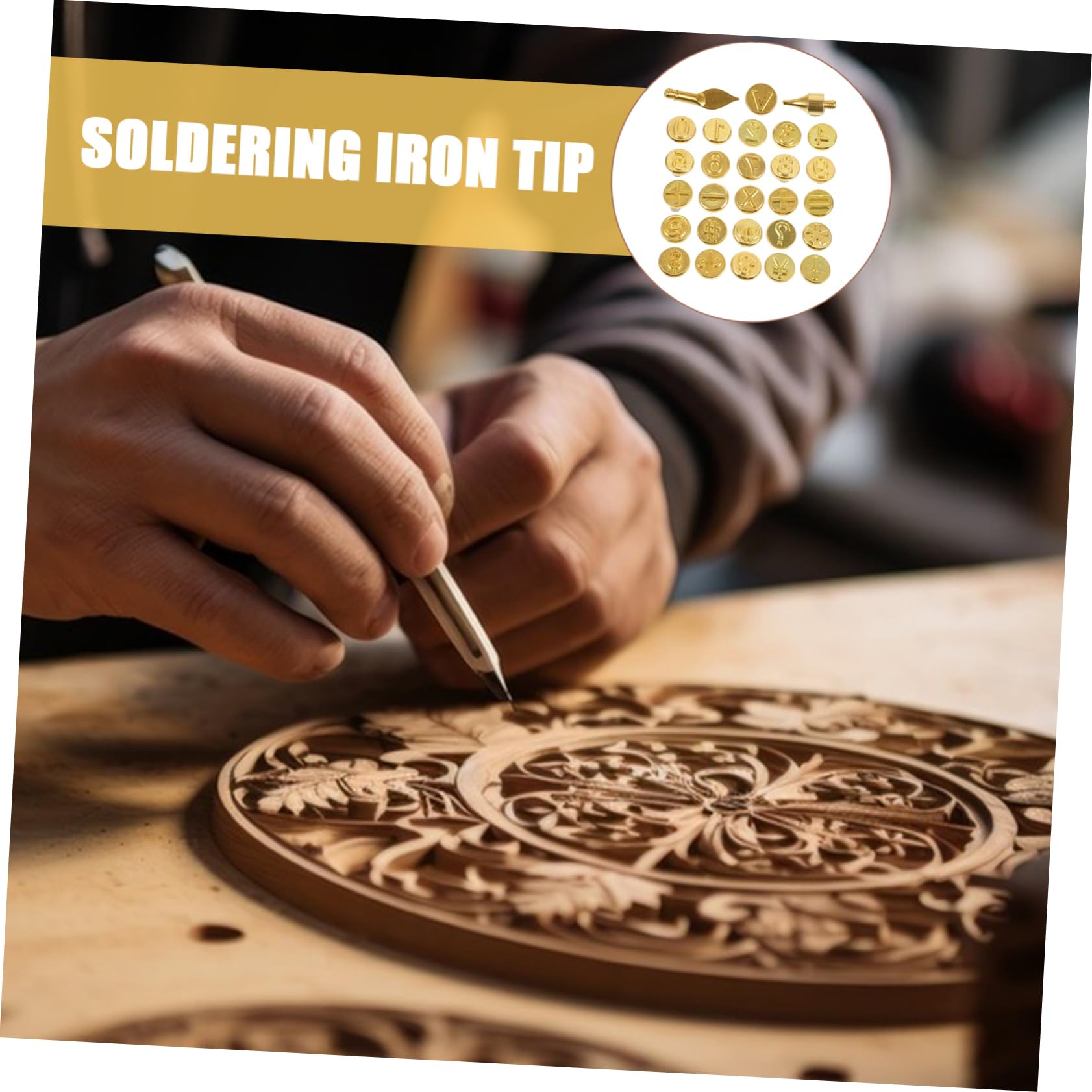NUOBESTY 3 Juegos Conjunto De Herramientas De Pirograbado Artesanía Punta De Soldador Transferencia De Tallado Punta Ardiente Para Manualidades Talladas Metal Trabaja Número