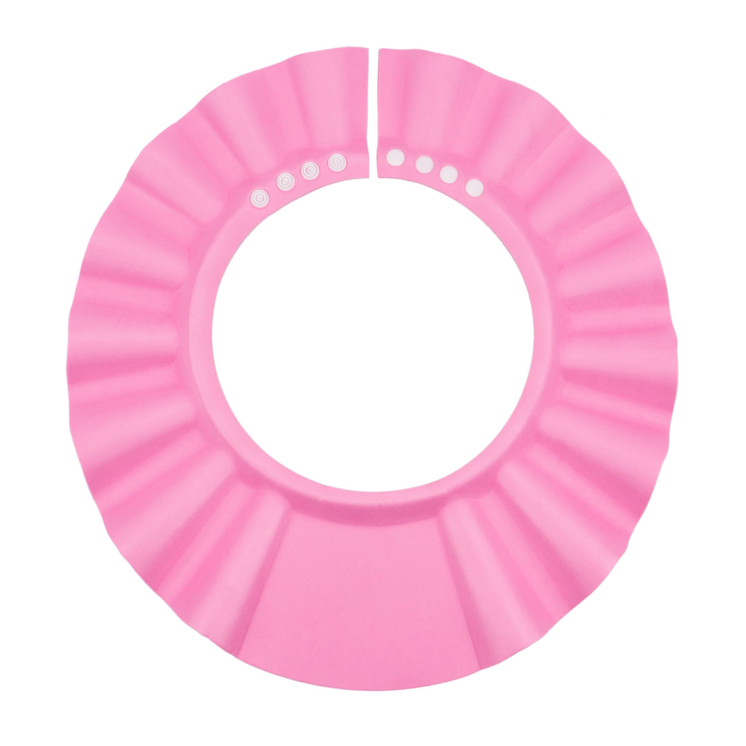 Cappellino da Doccia con Visiera per Bambini, Proteggi Occhi contro Shampoo e Schiuma, Protezione per la Doccia, Berretto da Doccia per Bimbi, in Materiale Morbido, Adatto a Bambini 0–9 Anni, Rosa