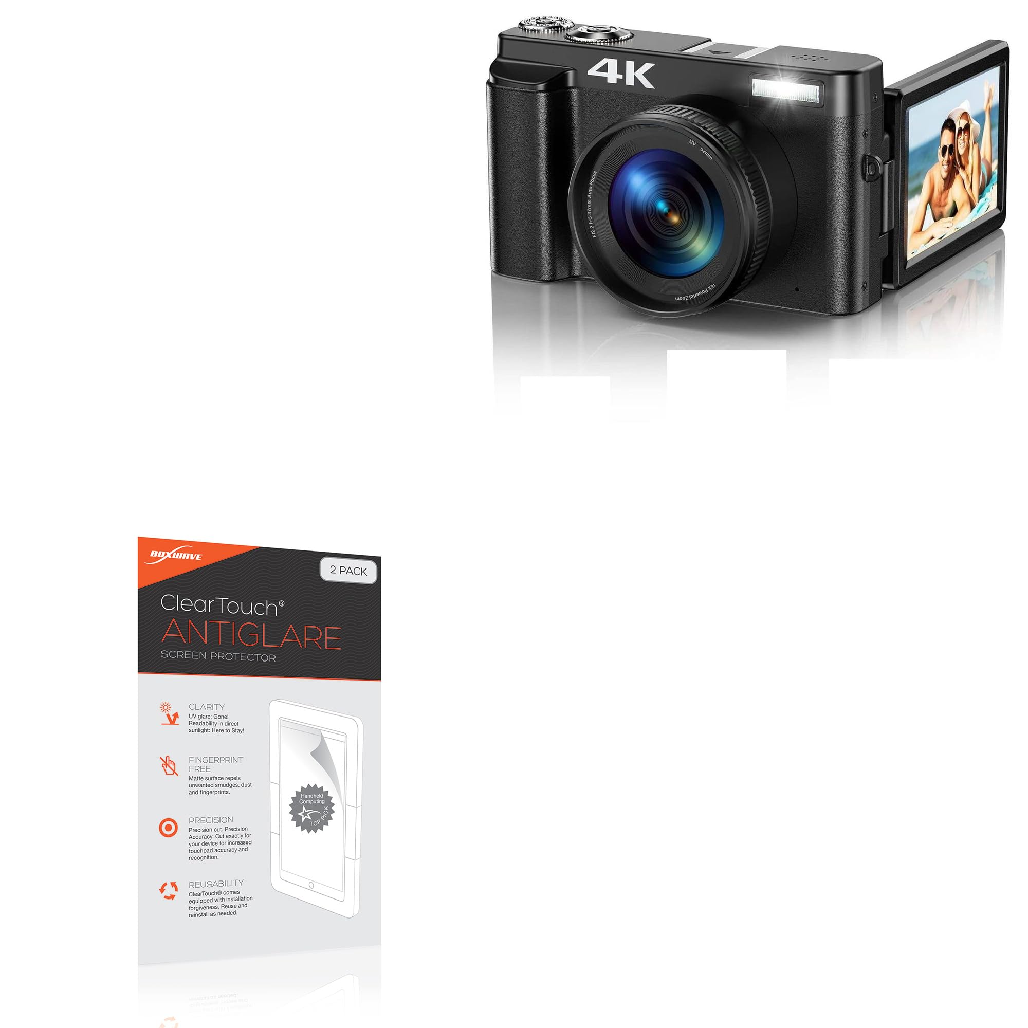 BoxWaveScreen Protector Compatible with Heegomn HG01 (2 in) - ClearTouch Anti-Glare (2-Pack), Anti-Fingerprint Matte Film Skin