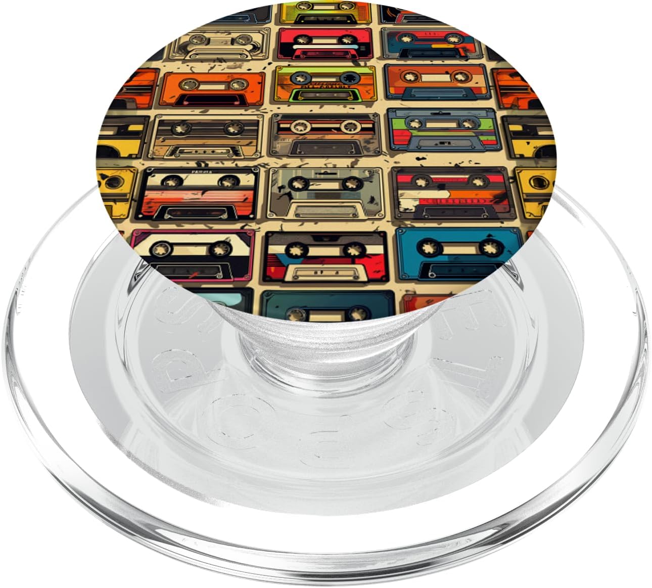 Retro Life Music Lover Cassette National Retro Day PopSockets PopGrip for MagSafe