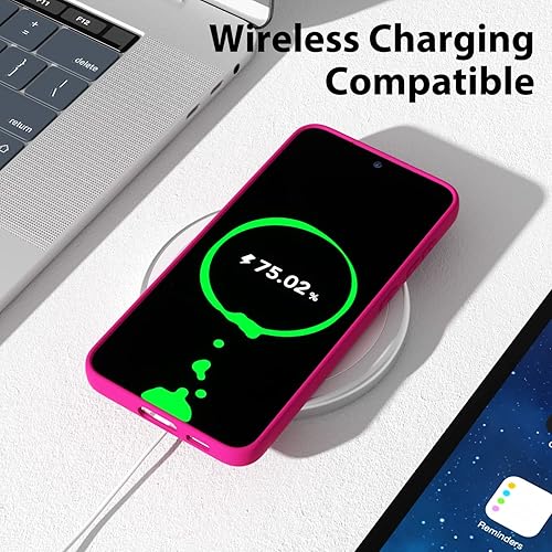 Miniatura 7 de oakxco Funda de silicona líquida para Samsung Galaxy S23, color sólido brillante fluorescente, bonita funda protectora de TPU de goma suave delgada