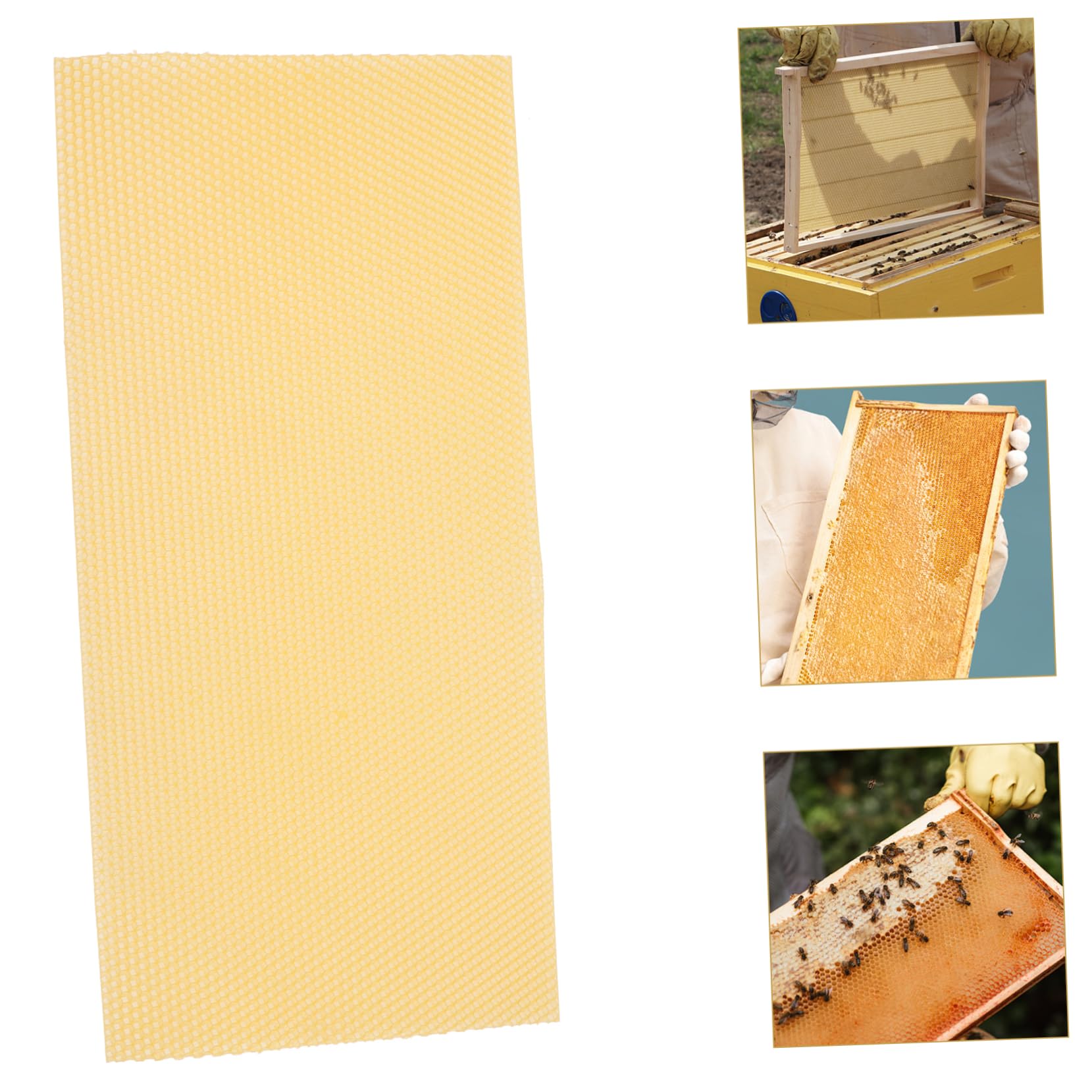 Fogli Cerei Apicoltura Beehive Waxed Foundation Sheet 30 Pezzi | Cera D'api Gialla, Aroma Lieve e Resa Elevata, per Progetti Fai da Te e Verniciatura Mobili