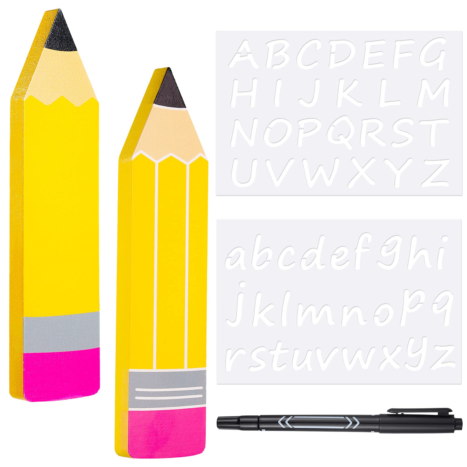 Buy Back To School DIY Pencil Teacher Name Plates Set 2 Personalized 
