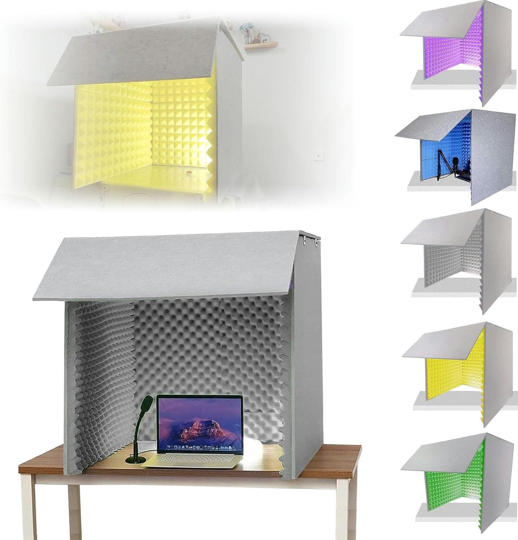 Cabine insonorisée de bureau 80cm pour studio d'enregistrement